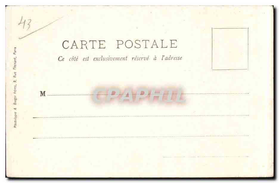 Chœur de l'église de La Chaise-Dieu — vue intérieure — Phototype A. Bongo, Paris — Rückseite