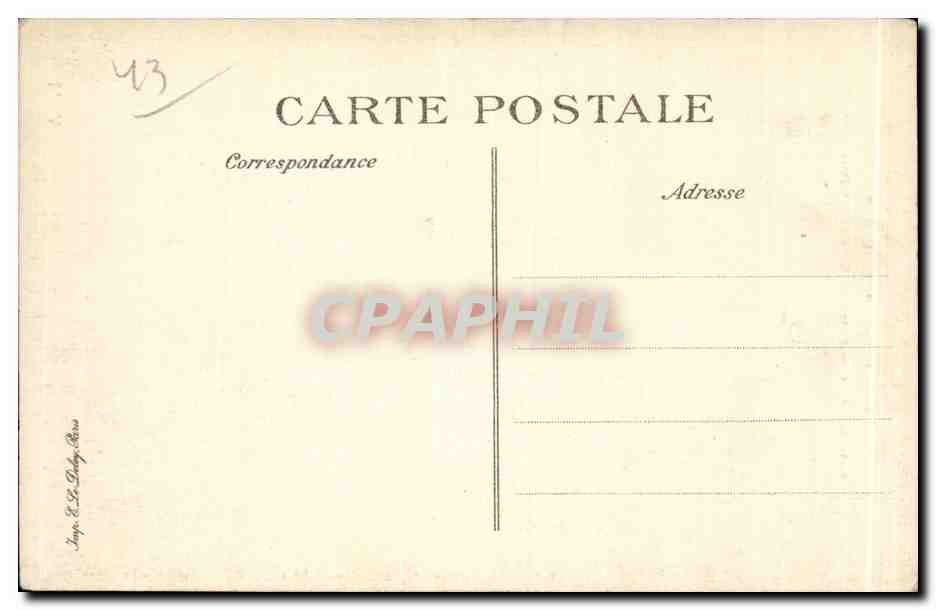 CPA Le Puy Statue du General Lafayette — Verso