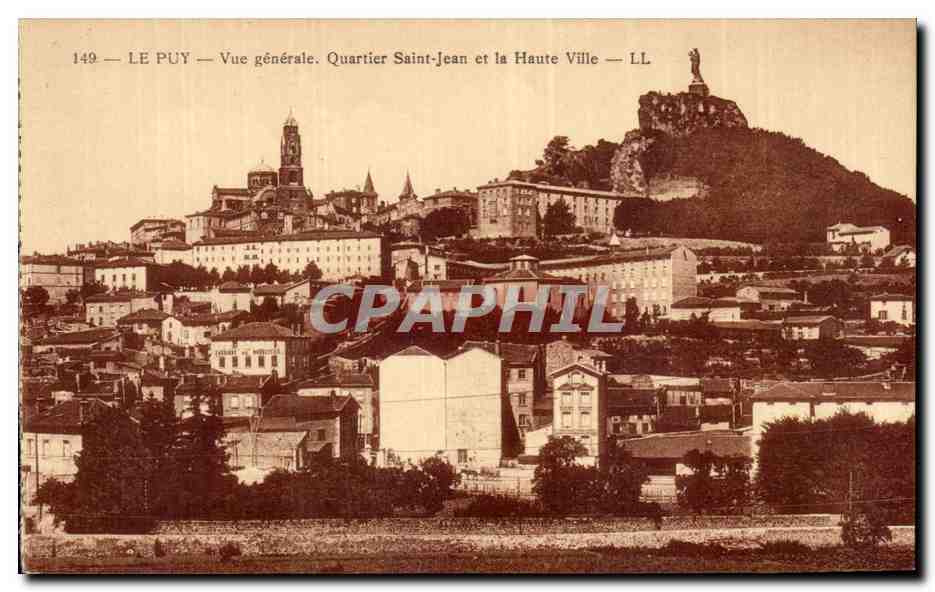 CPA Le Puy Vue generale Quartier Saint Jean et la haute ville