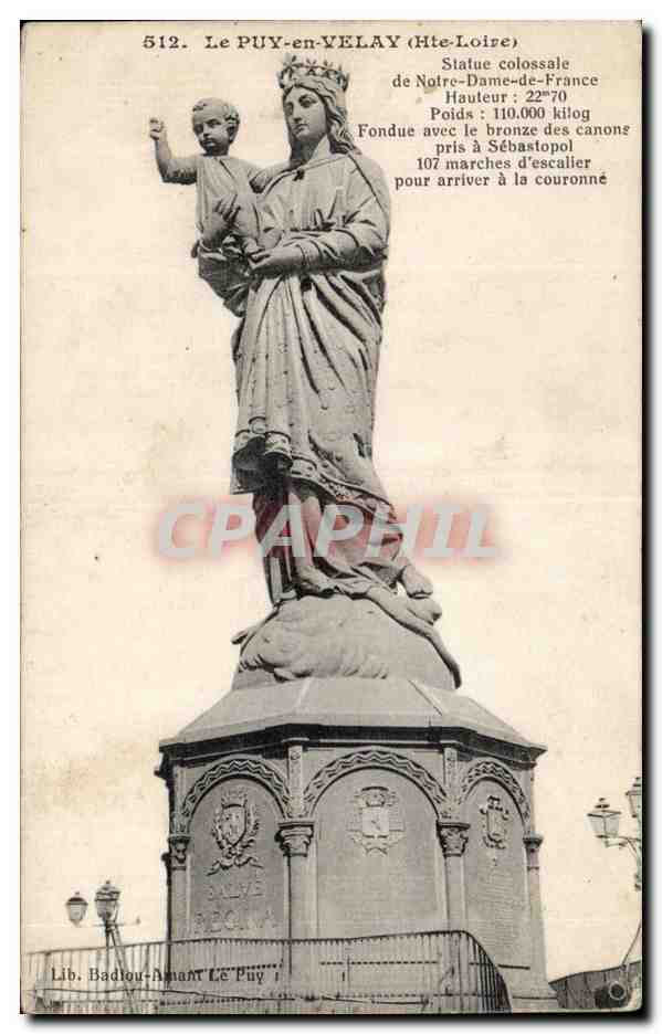 CPA Le Puy Statue colossale de Notre Dame de France