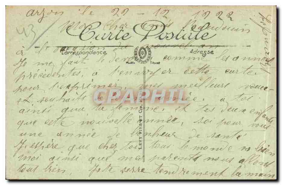 CPA Le Puy Ancien chateau Chateau Charles VII surmonte de la statue Ssaint Joseph de Bon Espoir — Verso