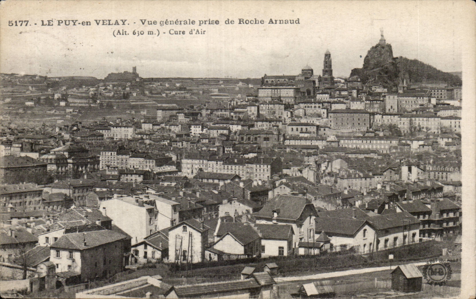 CPA Le Puy en Velay Vue generale prise de Roche Arnaud