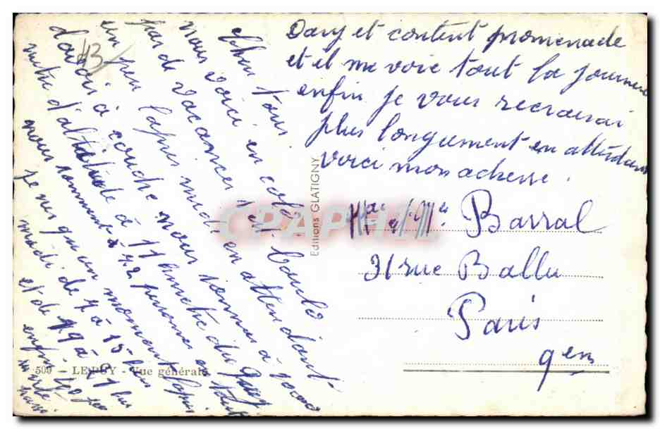CPSM Le Puy en Velay Vue generale — Verso