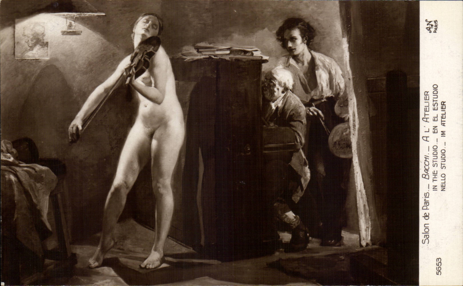 CPA Salon de Paris Bacchi A l'atelier Violon