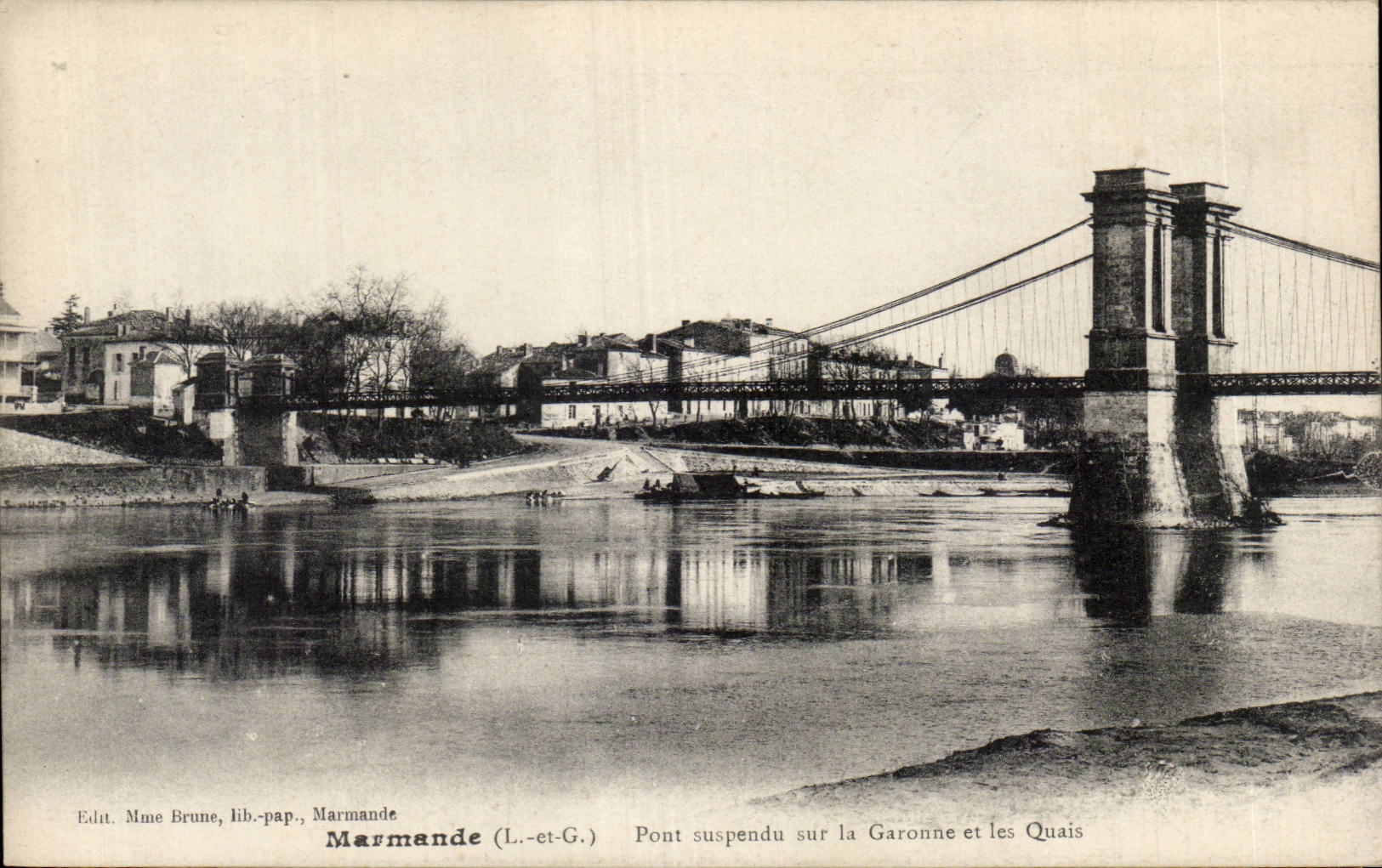 CPA Marmande Pont sur la Garonne et les quais