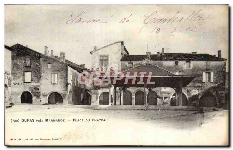 CPA Duras pres Marmande Place du chateau