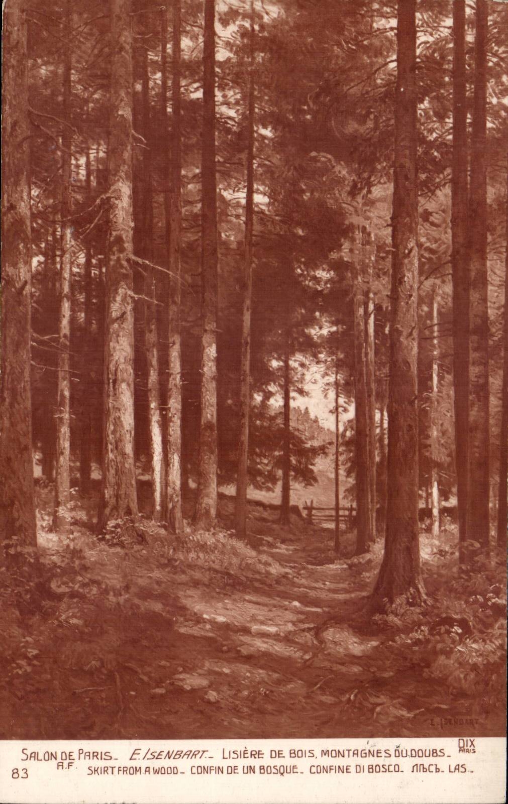 CPA Salon de Paris Isenbart Lisiere de bois Montagnes du Doubs