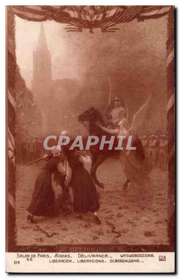 CPA Salon de Paris Rixens Delivrance Ange Angel Militaria 