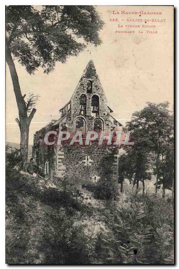Salies-du-Salat — Église dominant la ville — CPAPHIL 588