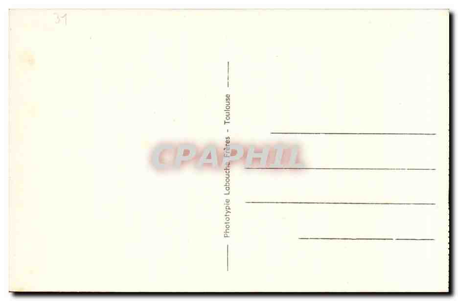 CPA Barbazan Thermal Le lac Dans le fond a gauche l'hotel moderne — Rückseite