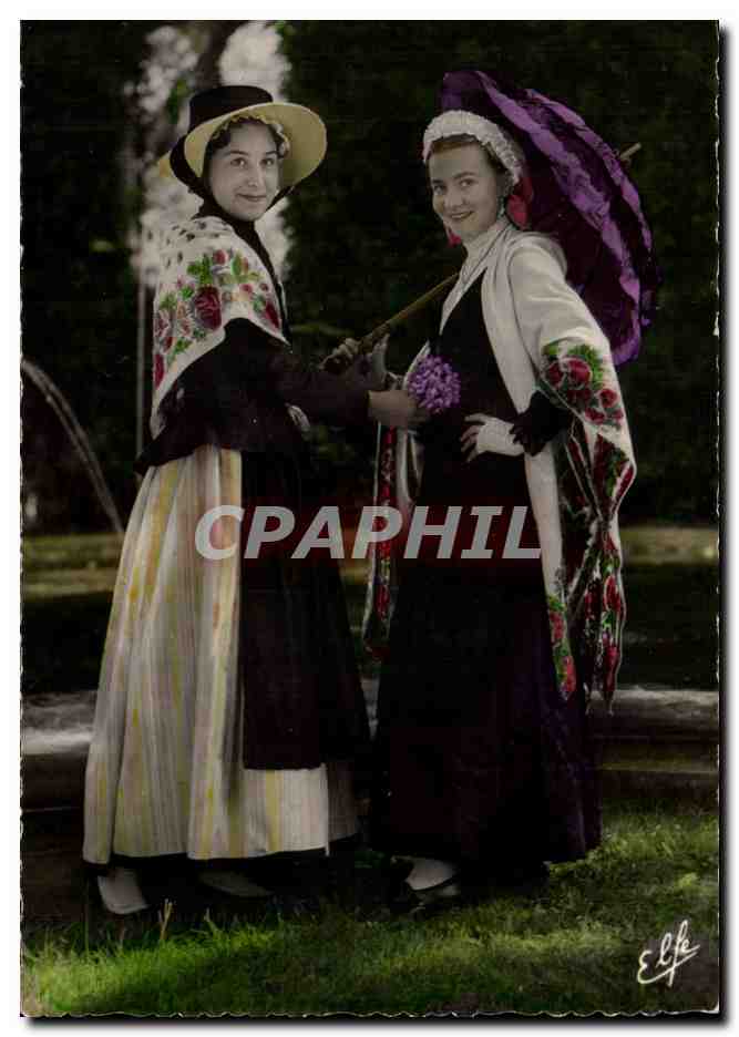 CPSM Groupe folklorique Lou Ramelet Moundi Au beau pays de la Violette O moun pays O Toulouse Costumes toulousains Folkl