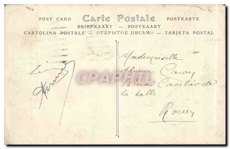 CPA Paris coupole du Pantheon Baron Gros Louis XVIII — Verso