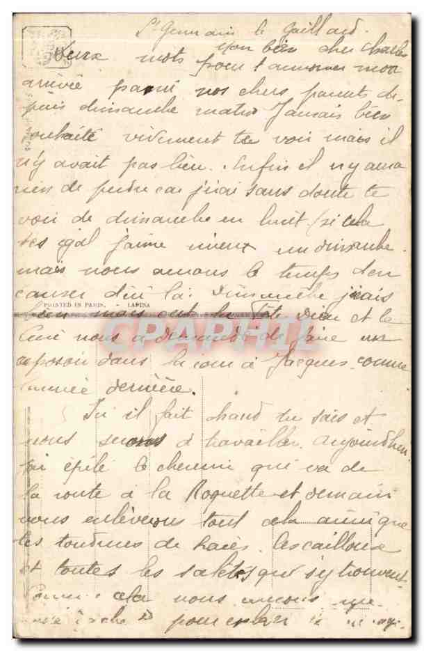 CPA Paris Salon A Rigolot Septembre Bords de l'Eure — Verso