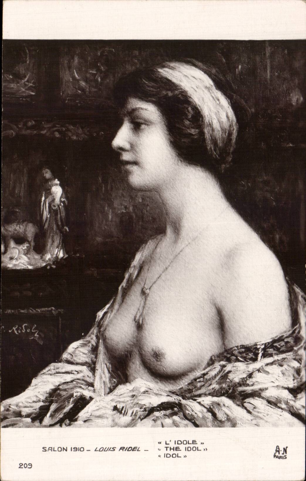 Salon 1910 - Louis Ridel - « L'Idole » — A.N. Paris, n°209
