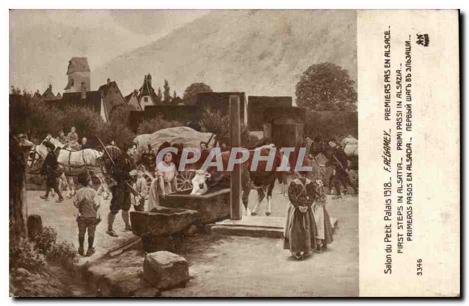CPA Paris Salon du petit palais 1918 Regamey Premiers pas en Alsace