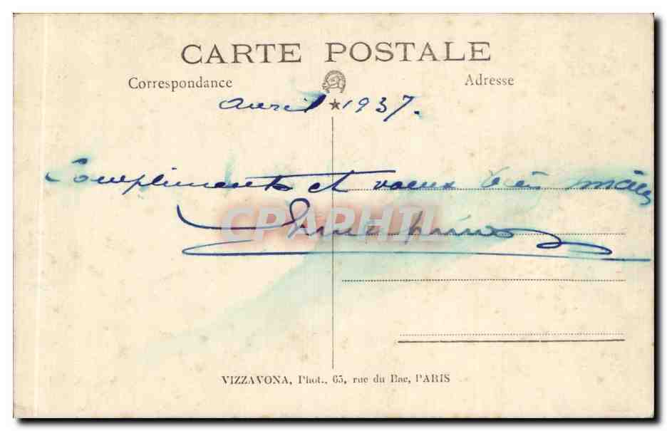 CPA Salon des artistes francais 1936 orchestre breton par Emile Simon  — Verso