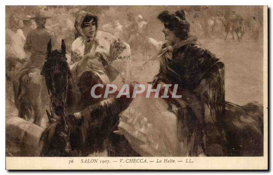 CPA Salon 1907 Checcca La halte
