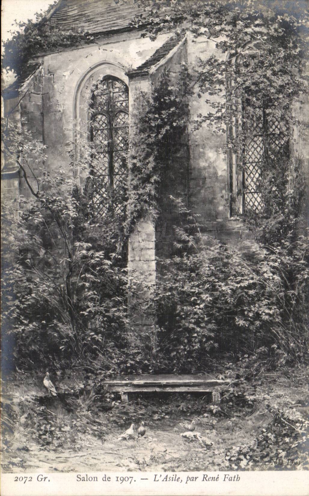CPA Salon de 1907 L'asile par Rene Fath