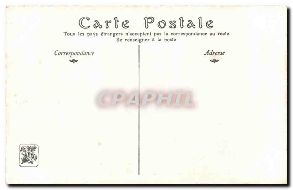 CPA Salons de Paris La Saulaie par Auguste Laurens — Verso
