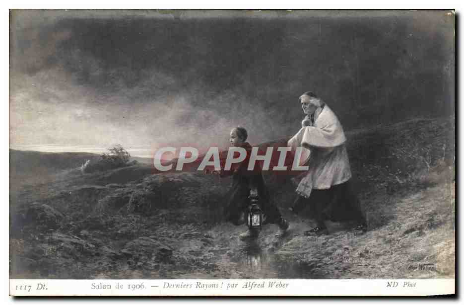CPA Fantaisie Salon de 1906 Derniers rayons ! Par Alfred Weber