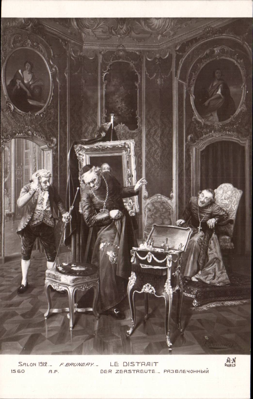 Le Distrait — Salon 1912 — F. Brunery — A.N. Paris