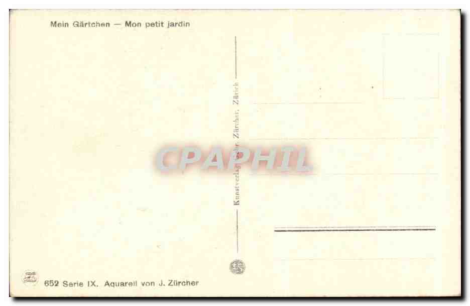 CPA Fantaisie Mon petit jardin  — Verso