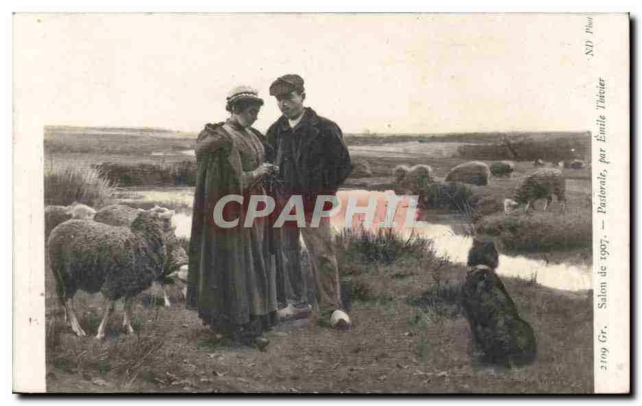 CPA Fantaisie Salon 1907 Pastorale par Emilie Thivier