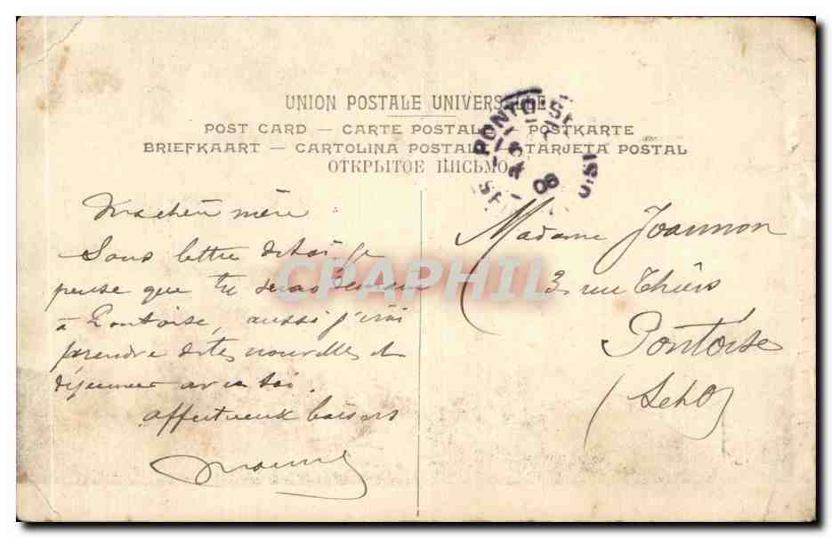 CPA Fantaisie Salon 1905 Checa En route pour la Feria — Verso
