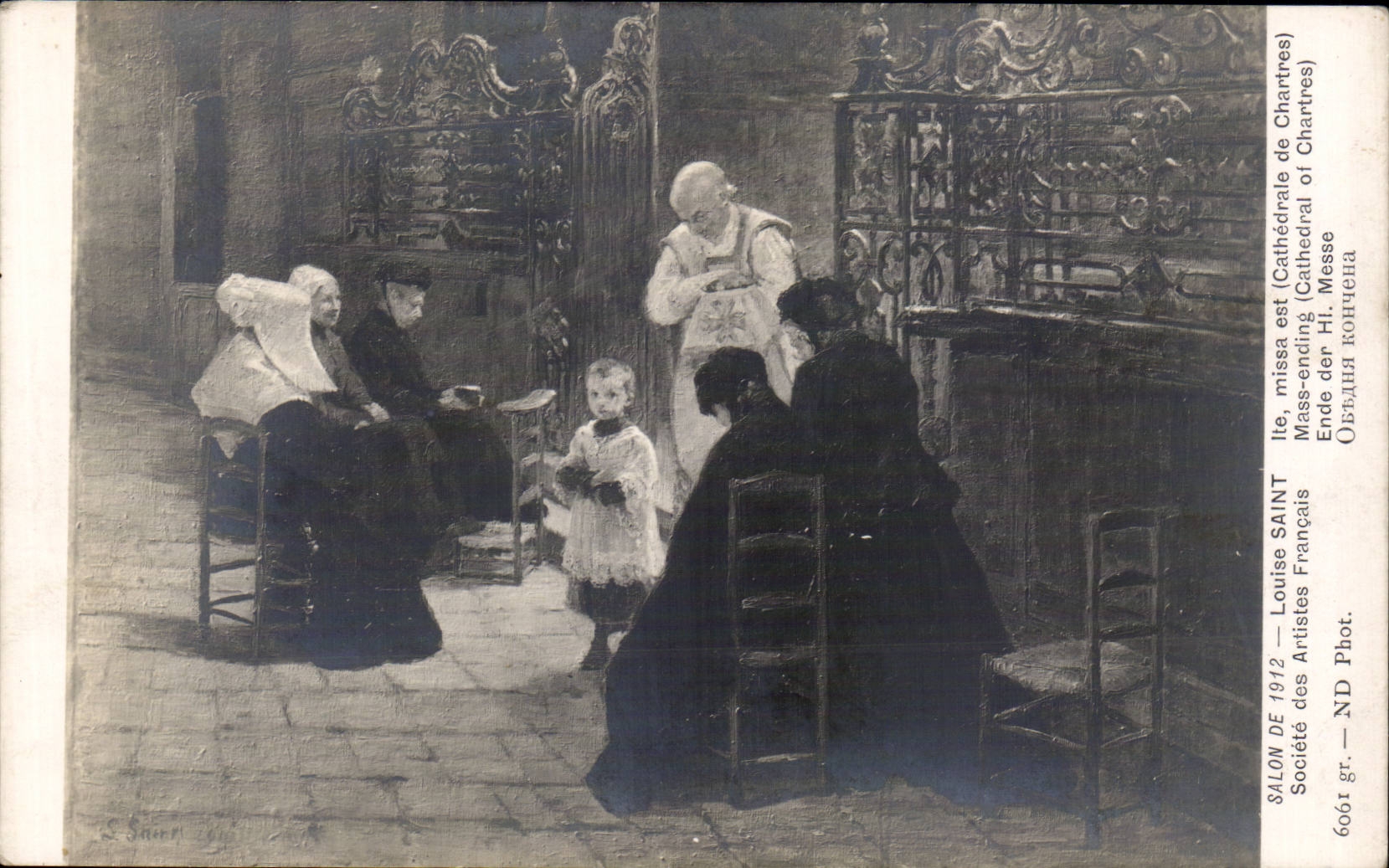 CPA Fantaisie Salon de 1912 Louise Saint Cathedrale de Chartres