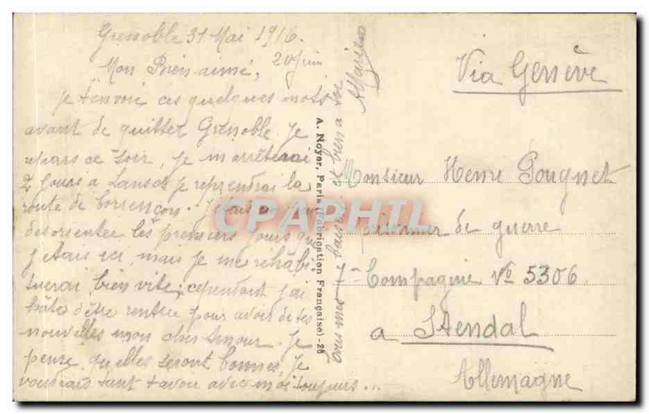 CPA Fantaisie Salon 1913 Terrasse au clair de lune — Verso