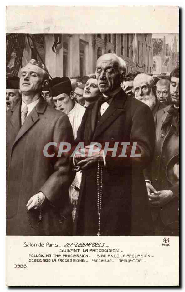 CPA Fantaisie Salon de Paris Jef Leempoels Suivant la procession