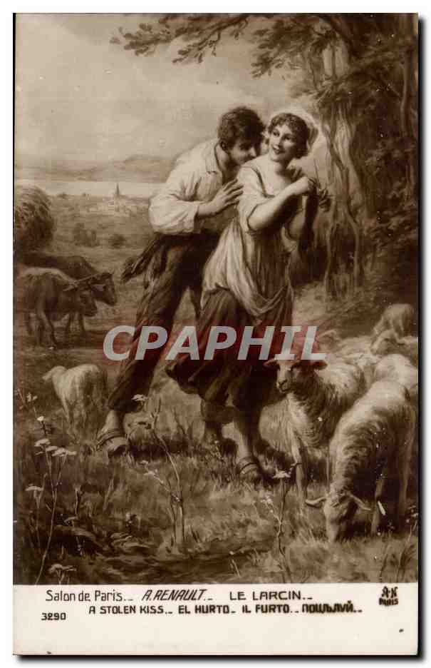 CPA Fantaisie Salon de Paris Renault le larcin Moutons
