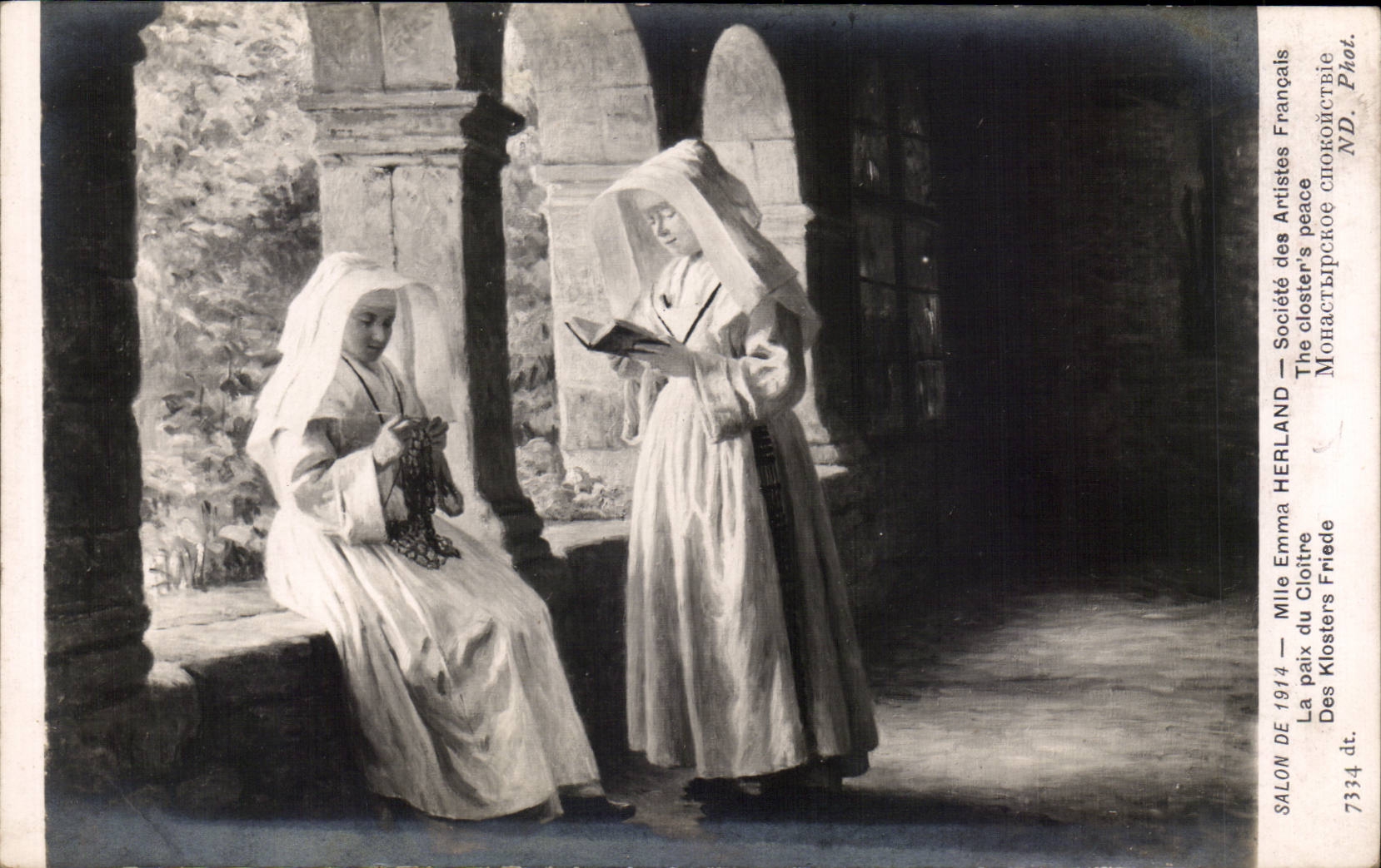 CPA Salon de 1914 Mlle Emma Herland La paix au cloitre