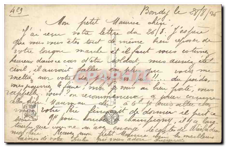 CPA Salon de Paris Emile Thivier L'attente — Verso