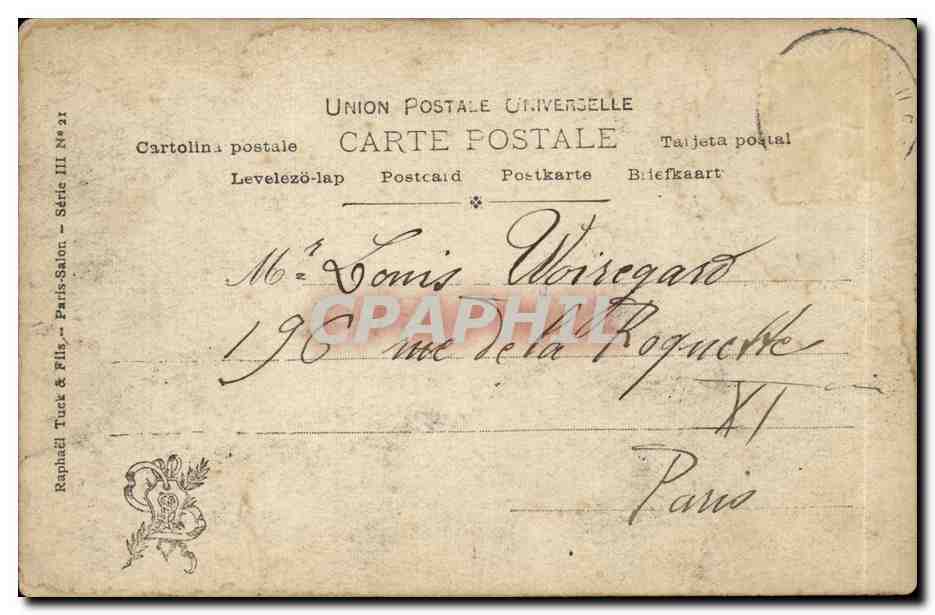 CPA Fantaisie Henri Martin L'aube — Verso