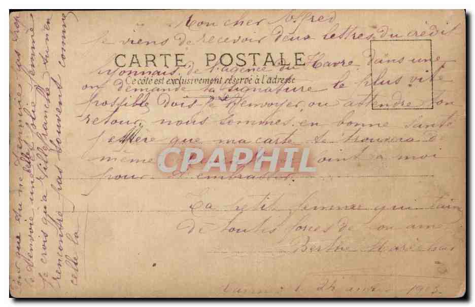 CPA Fantaisie Femme — Rückseite
