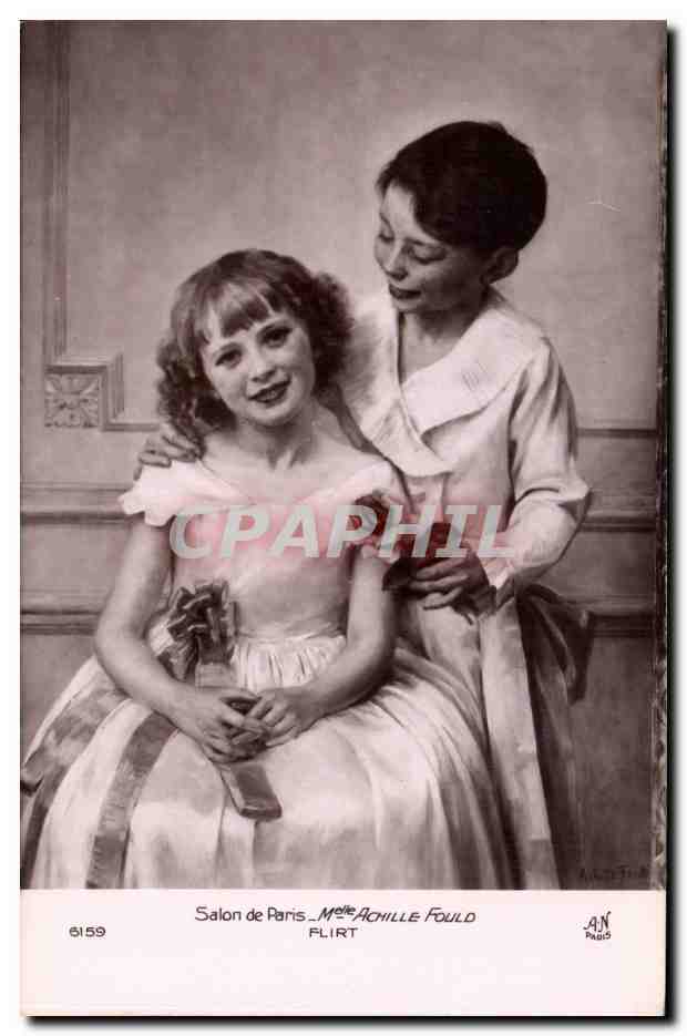CPA Fantaisie Paris Mlle Achielle Fould Flirt