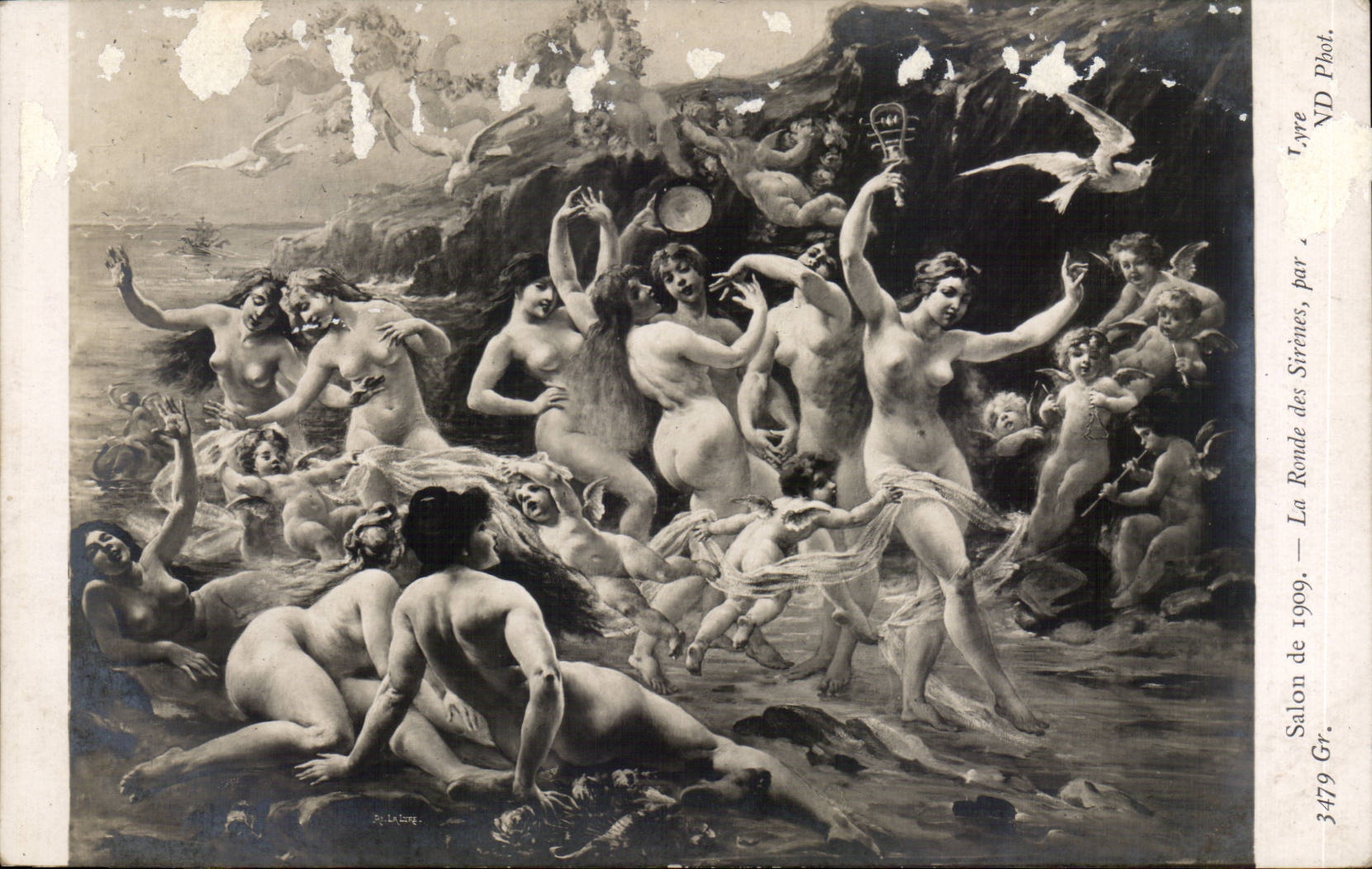 CPA Fantaisie Salon de 1909 la ronde des sirenes