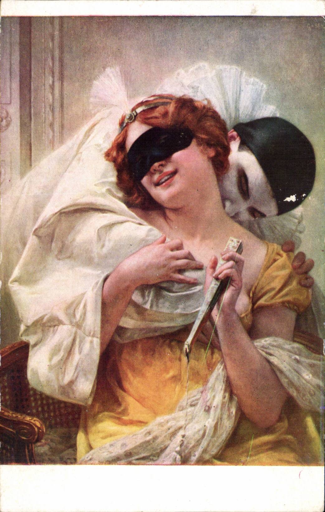 CPA Fantaisie Salon de Paris Guillaume Seignac Pierrot vainqueur