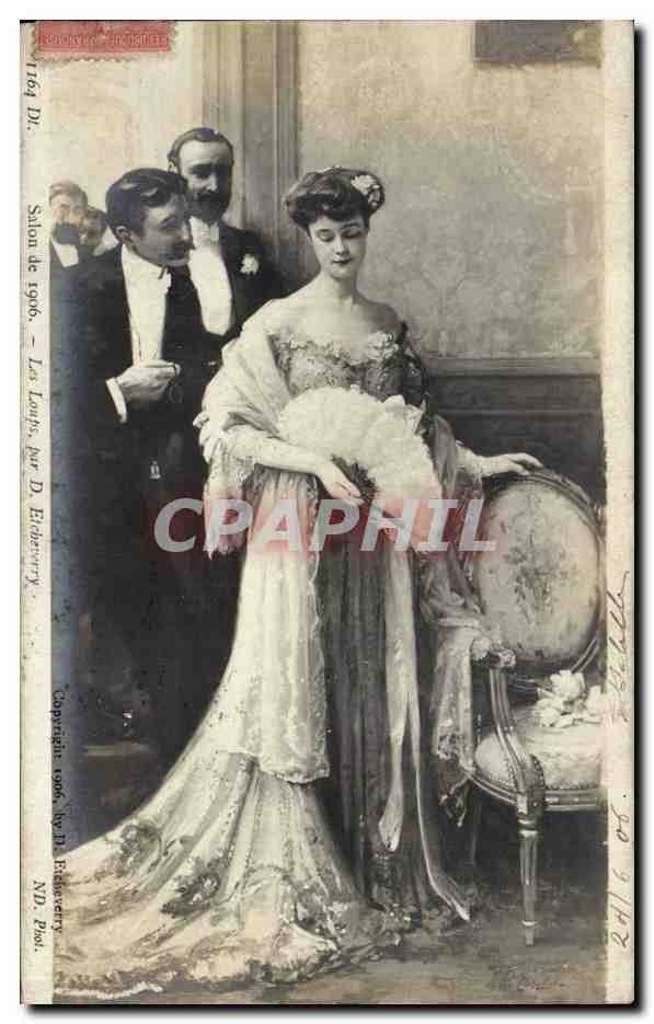 CPA Fantaisie Salon de 1906 Les loups par Etcheverry