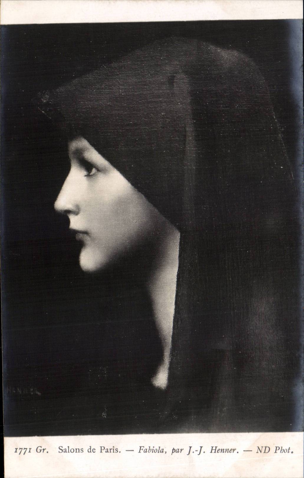 CPA Fantaisie Salons de Paris Fabiola par JJ Henner
