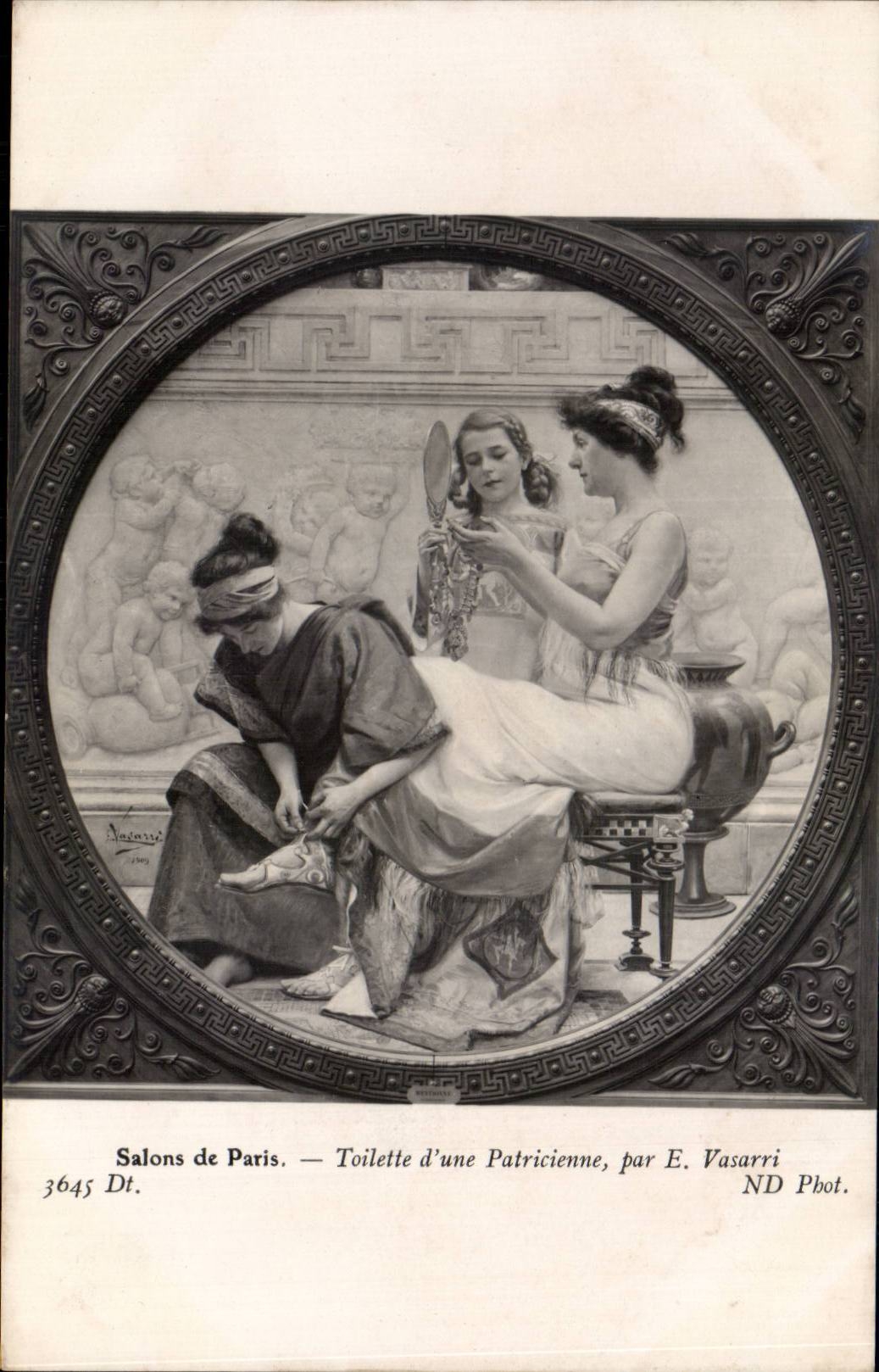 CPA Fantaisie Salons de Paris Toilette d'une patricienne par Vasarri