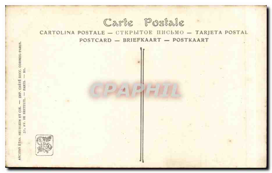 CPA Fantaisie Salons de Paris Pierre Petit Girard La vision Militaria  — Verso