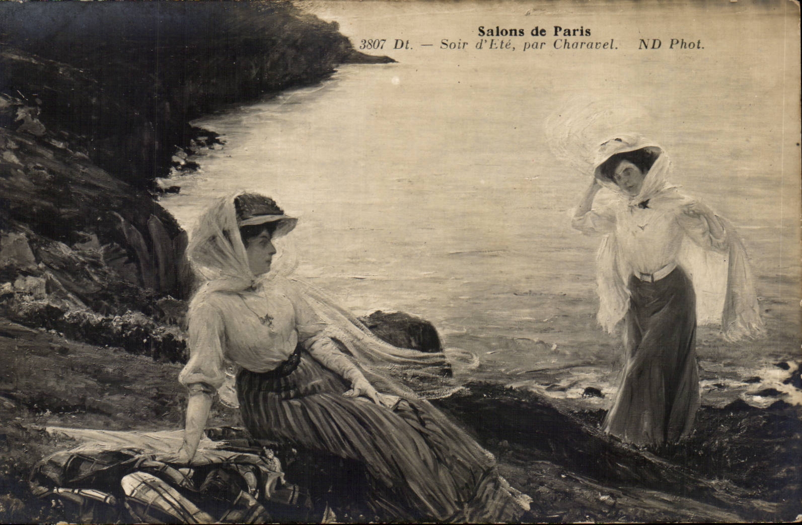 CPA Fantaisie Salons de Paris Soir d'ete par Charavel