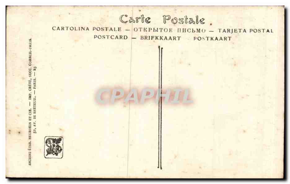 CPA Fantaisie Salons de Paris Rene His Dans la vallee du Cousin — Verso