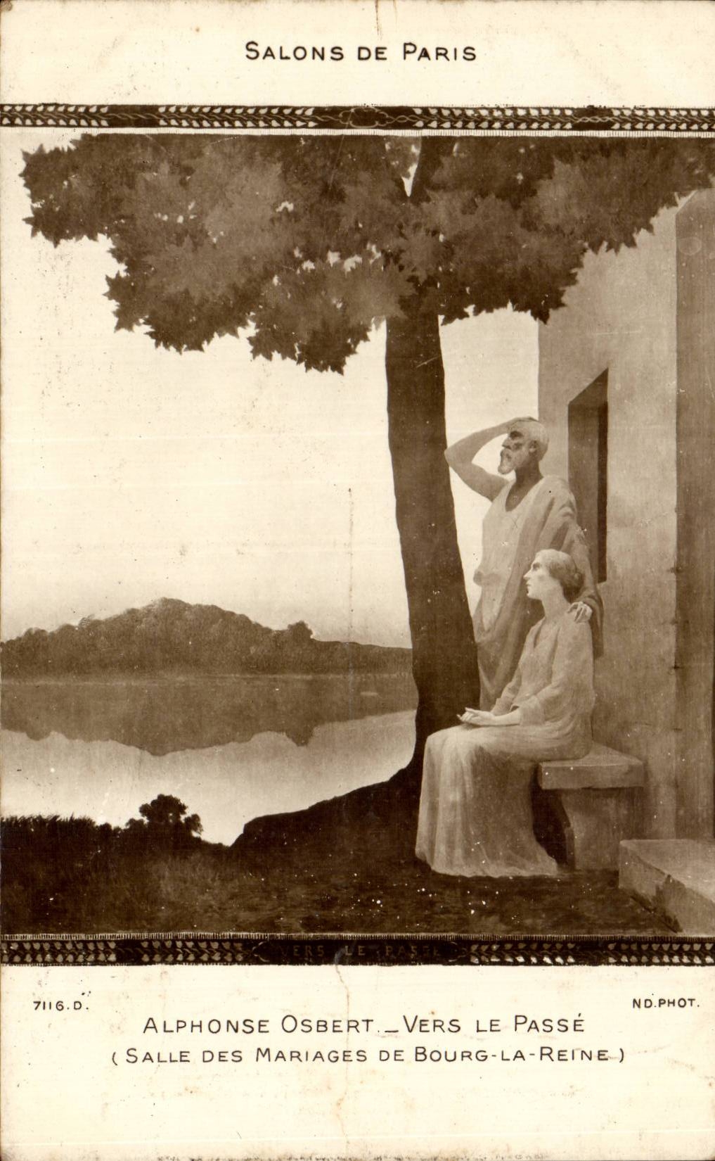 CPA Fantaisie Salons de Paris Alphonse osbert Vers le passe Salle des mariages de Bourg la Reine
