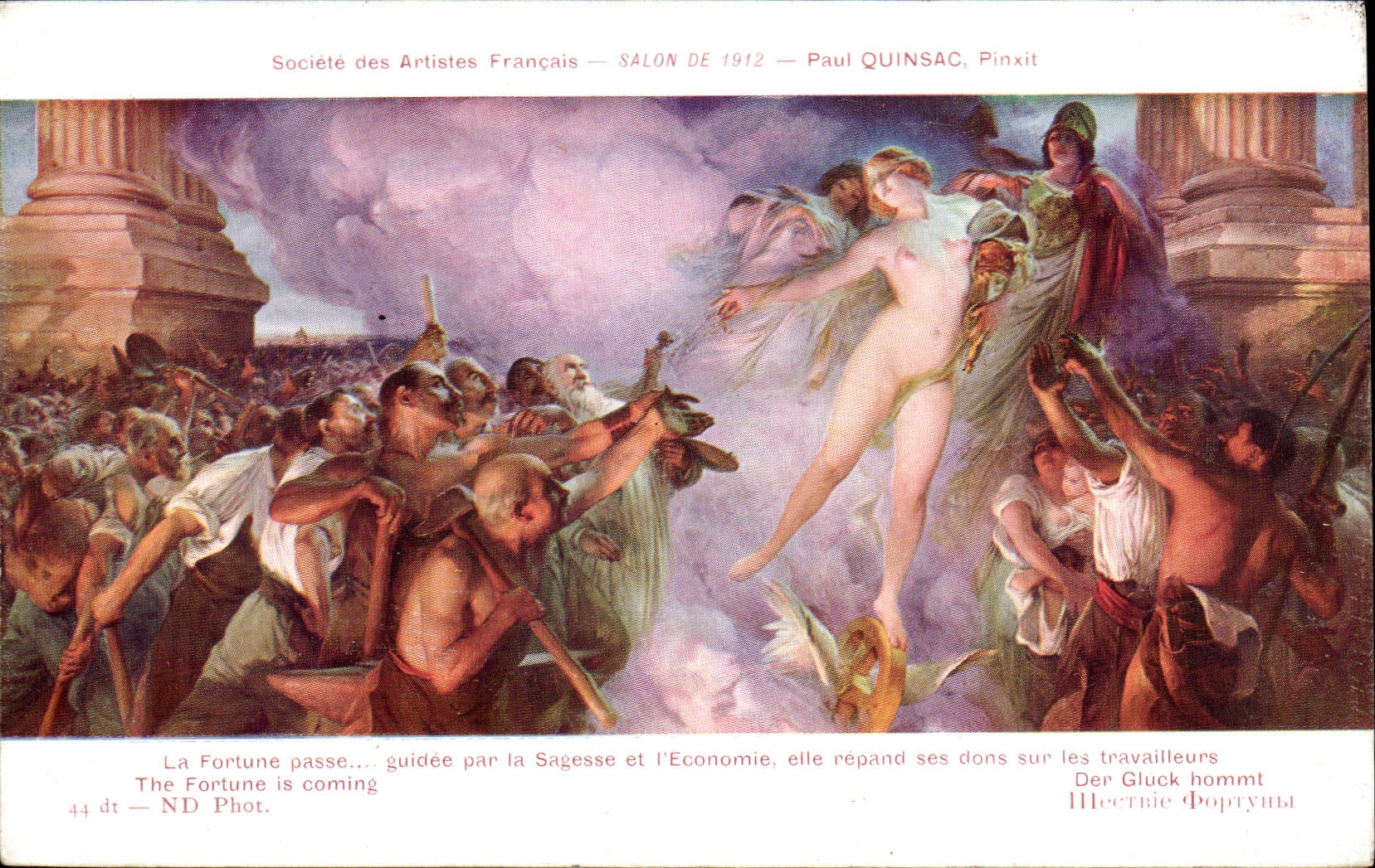 CPA Fantaisie Salon 1912 paul Quinsac La fortune passe