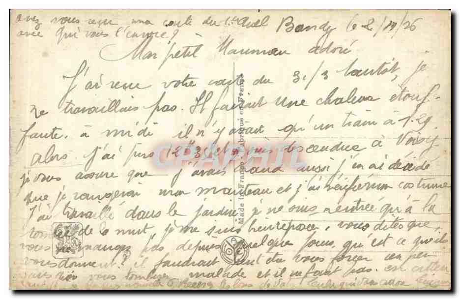 CPA Fantaisie Salon Rousseau Decelles l'heure mauve — Verso