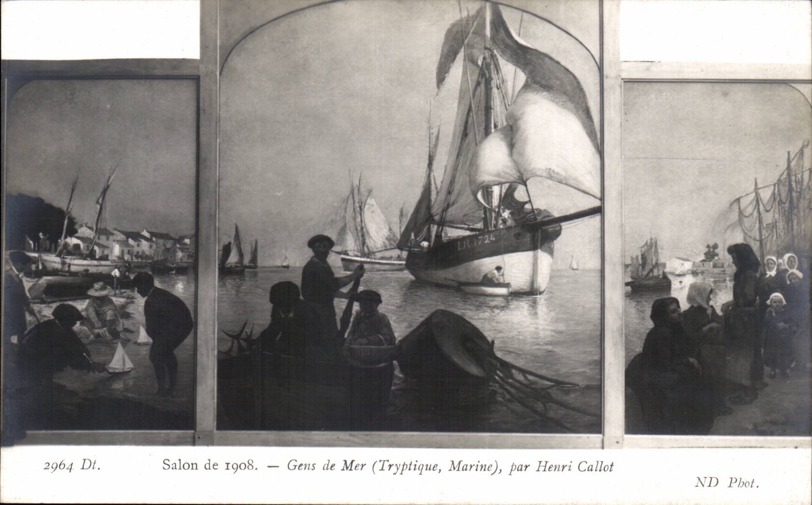 CPA Fantaisie Salon 1908 Gens de mer par Henri Callot