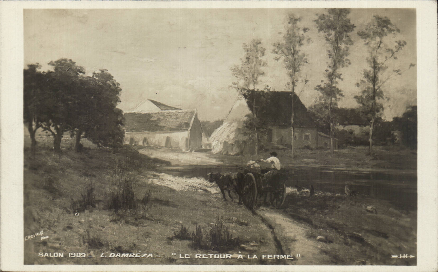 CPA Fantaisie Salon 1909 Dambeza le retour a la ferme